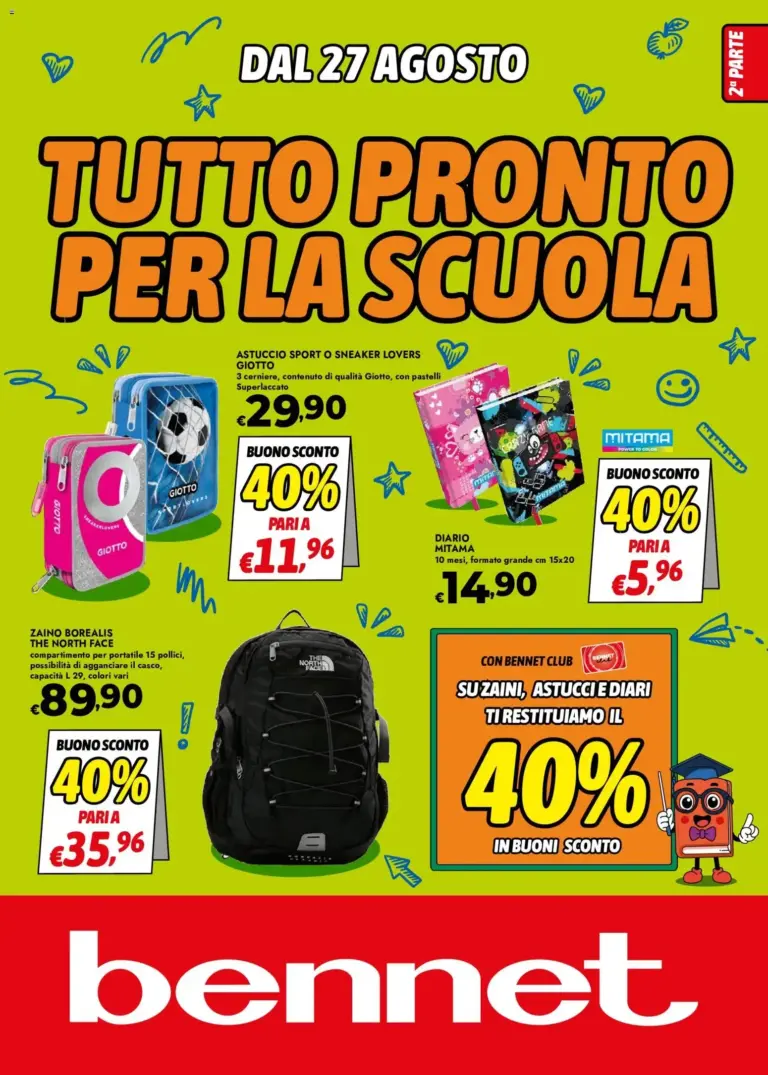 bennet volantino Scuola dal 27/08/2026
