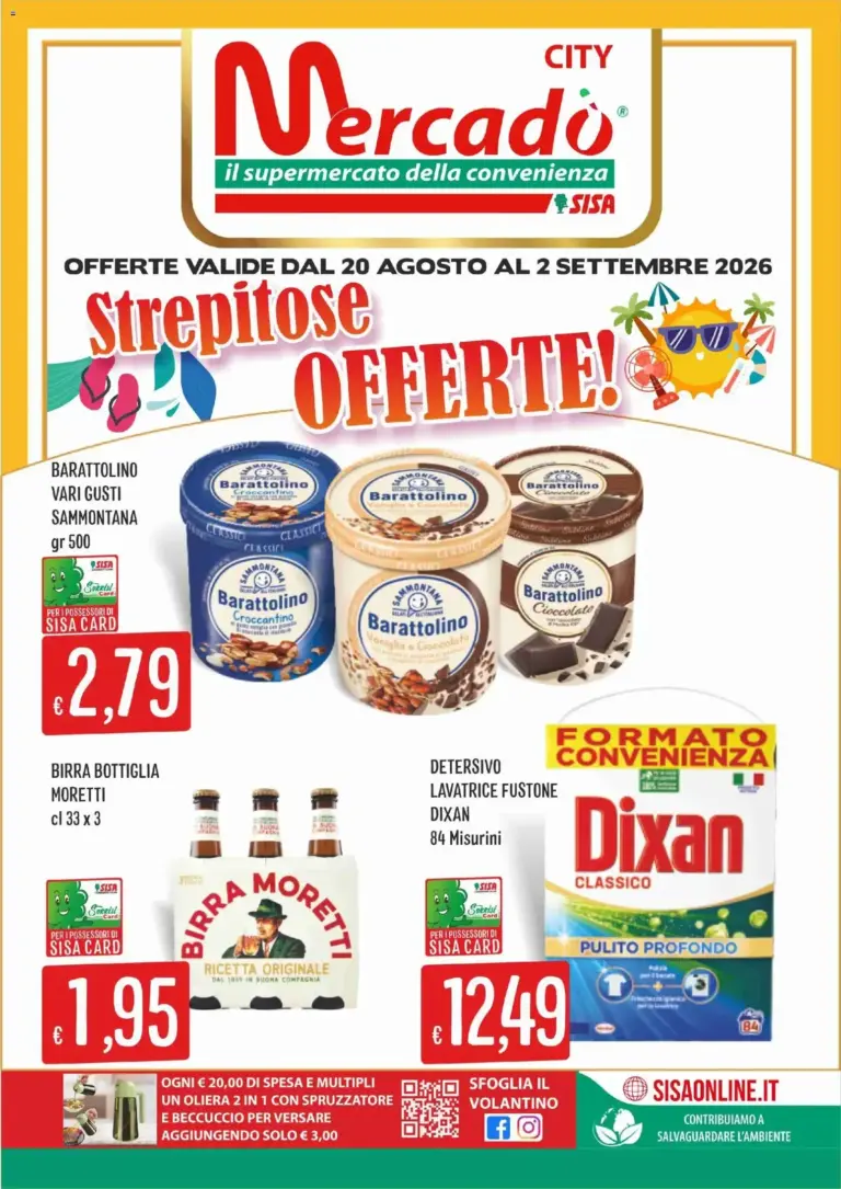 SISA volantino Mercadò City dal 20/08/2026