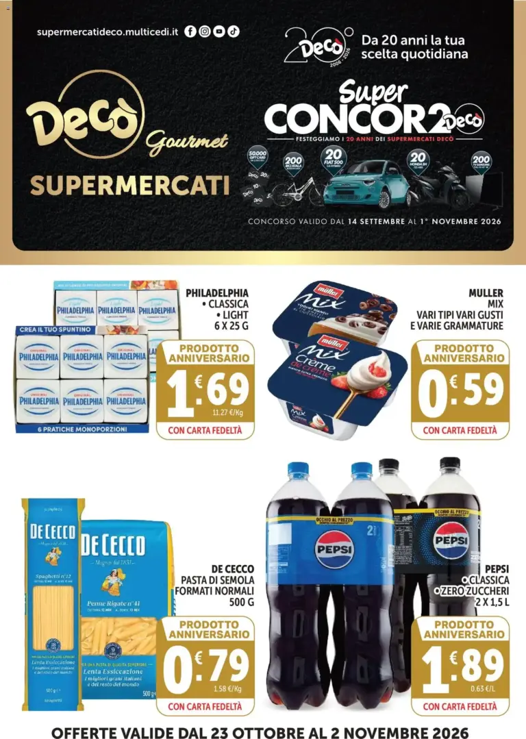 Decò volantino Gourmet dal 23/10/2026