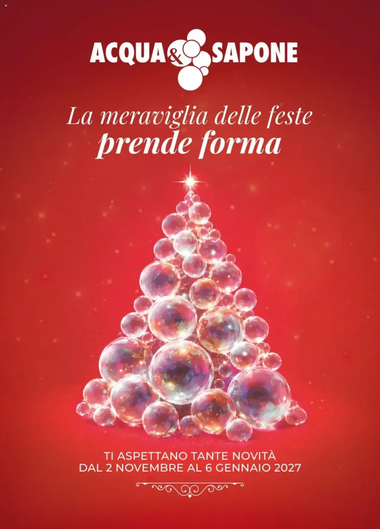 Acqua e Sapone volantino Natale dal 02/11/2026