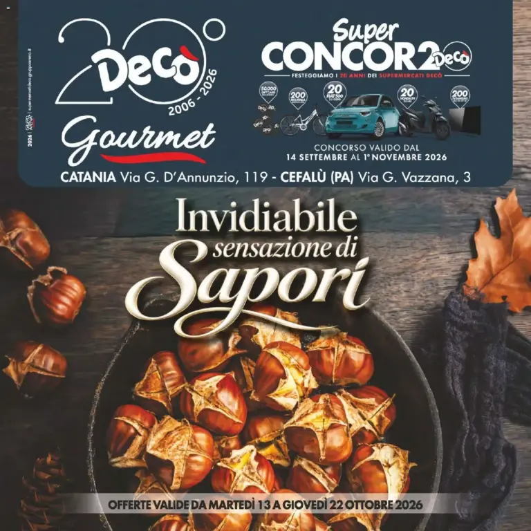 Decò volantino Gourmet Sicilia dal 13/10/2026